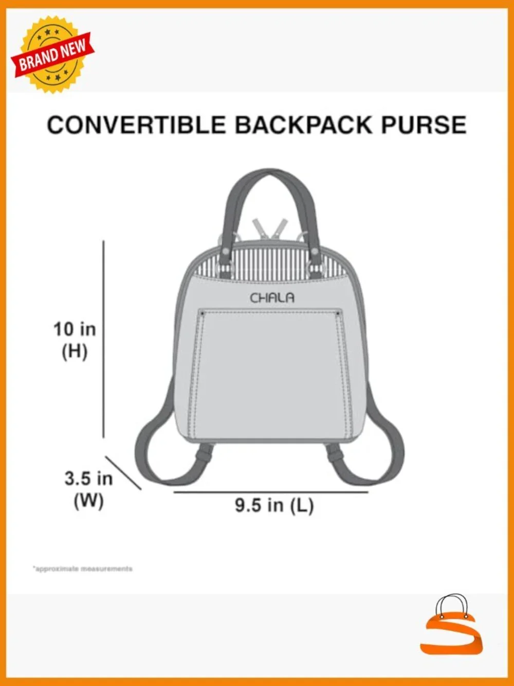 Convertible Backpack Purse with Adjustable Strap - Fits iPad Pro & Kindle
